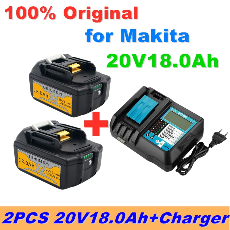 

100% BL1860 литий-ионный аккумулятор 20 в 18000 мАч для Makita 18 в аккумулятор BL1840 BL1850 BL1830 BL1860B LXT 400 + зарядное устройство