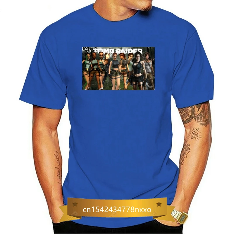 

Men Short sleeve tshirt Lara Croft Tomb Raider T Shirt Women t-shirt