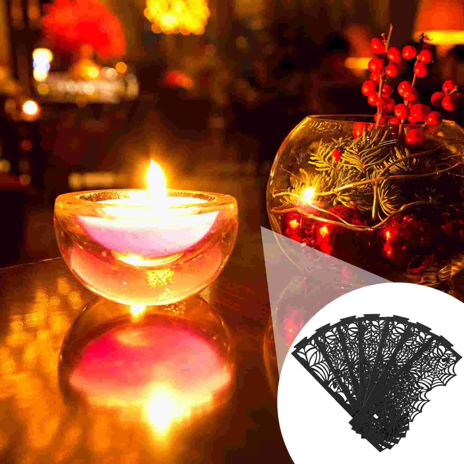 

50 шт. абажур Паук Паутина черный Свадебный декор паутина для капкейков Лазерная фотобумага