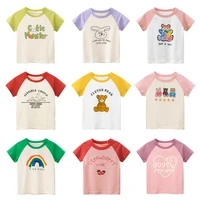 new children t shirts kids tee summer clothing clothes print cartoon cotton short sleeves boys girls baby toddler infant 2022