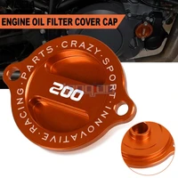 rc 200 logo motorcycle refit engine oil filter cover engine tank cap for rc200 2014 2015 accessories aluminum rc 125 rc 390