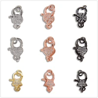 diy jewelry keychain accessories charms full zircon gold colour lobster clasp handmade creative necklace earrings bracelet