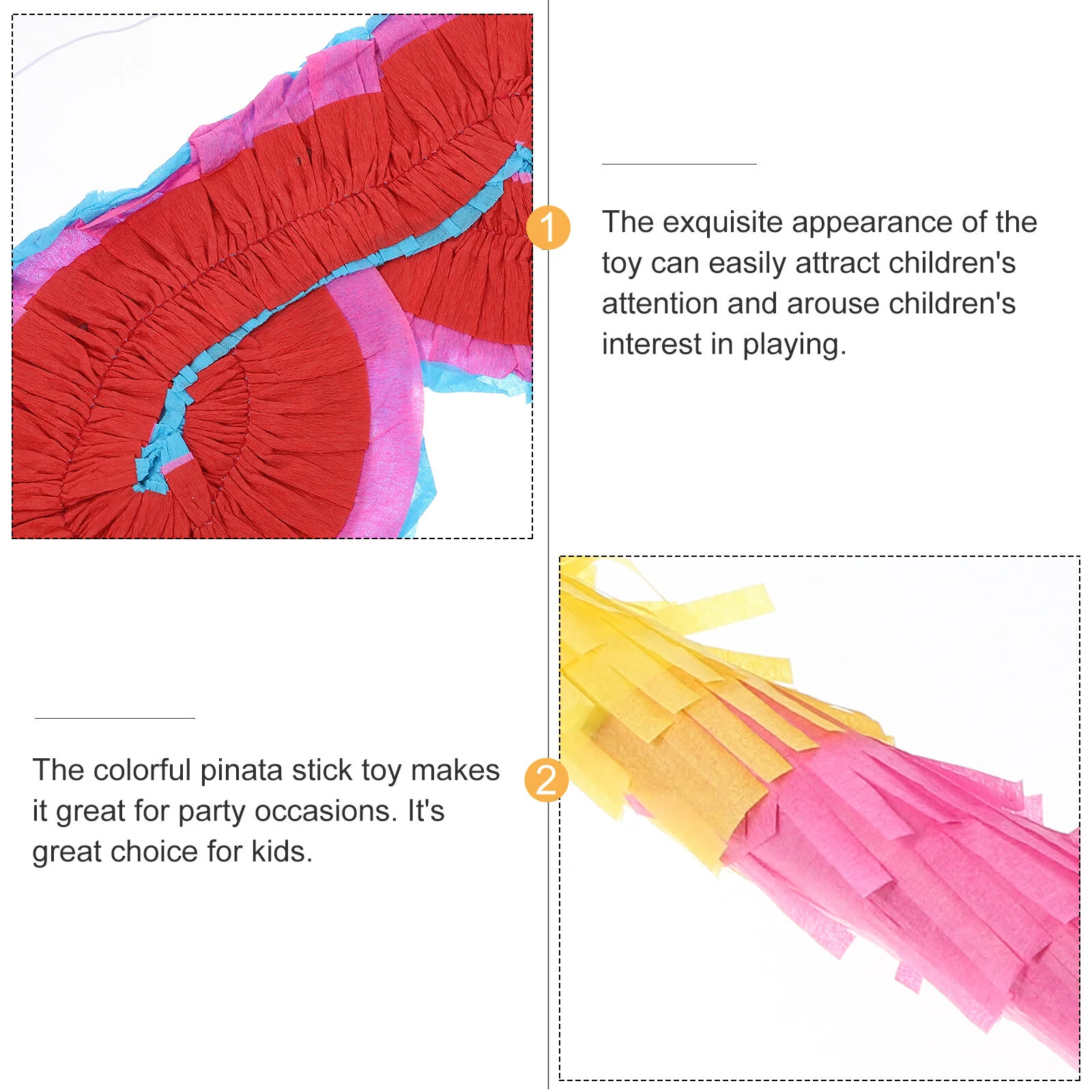 

1 Set Pinata Stick Glasses Confetti Set Kids Birthday Celebration Decorations
