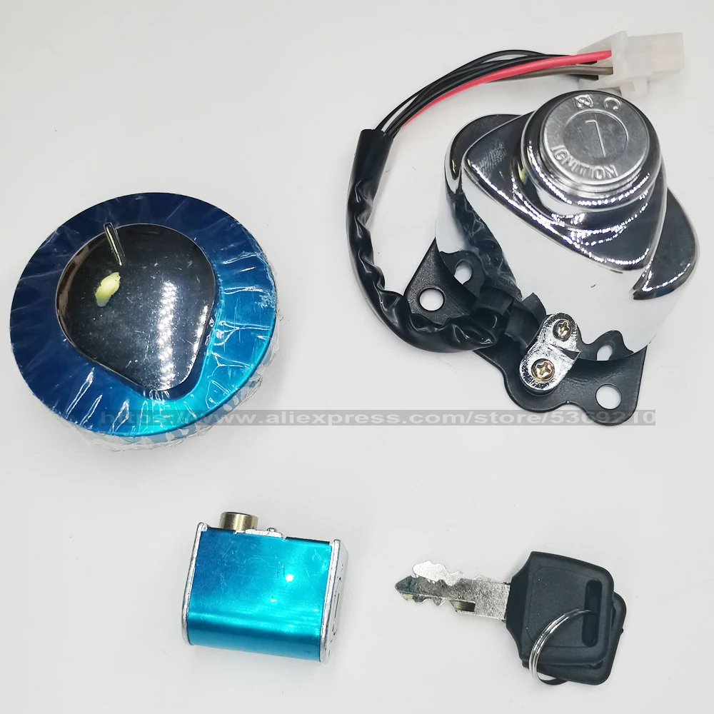 

Ignition Switch Fuel Gas Tank Cap Cover Seat Lock w/ 2 Keys Set For Honda CA250 Shadow ACE 750 CT750 Aero 750 DD150 JH250E