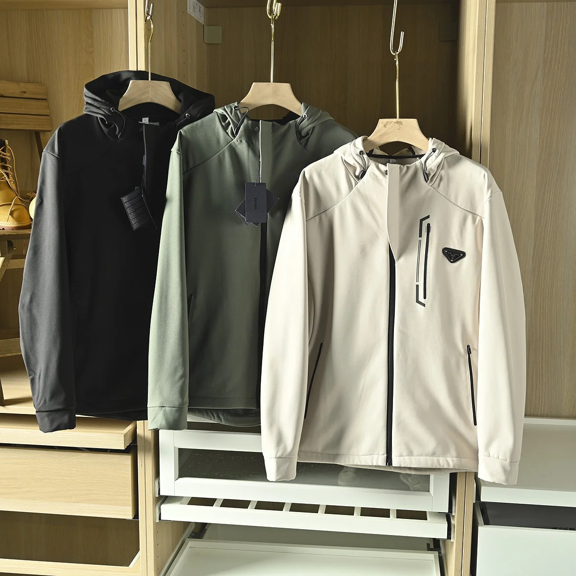 Куртки PRADA удобная ткань против морщин комфортный дышать Мода Тонкая посадка