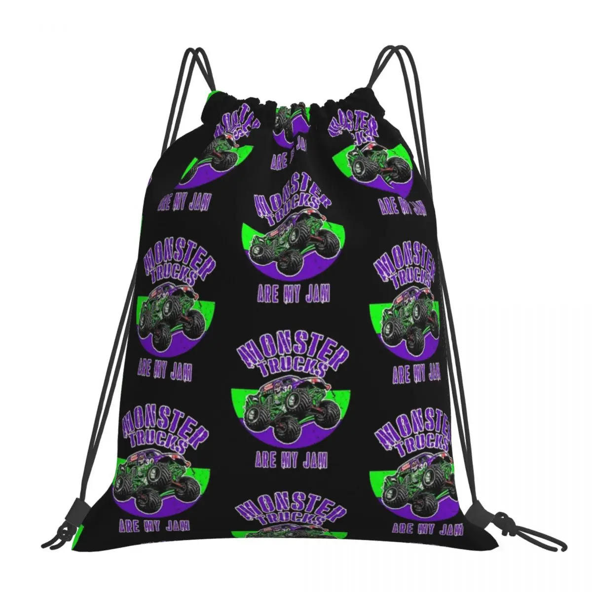 

Monster Truck Are My Jam Grave Digger Vintage Art Backpack Portable Drawstring Bag Drawstring Bundle Pocket Sundrie Bag BookBag