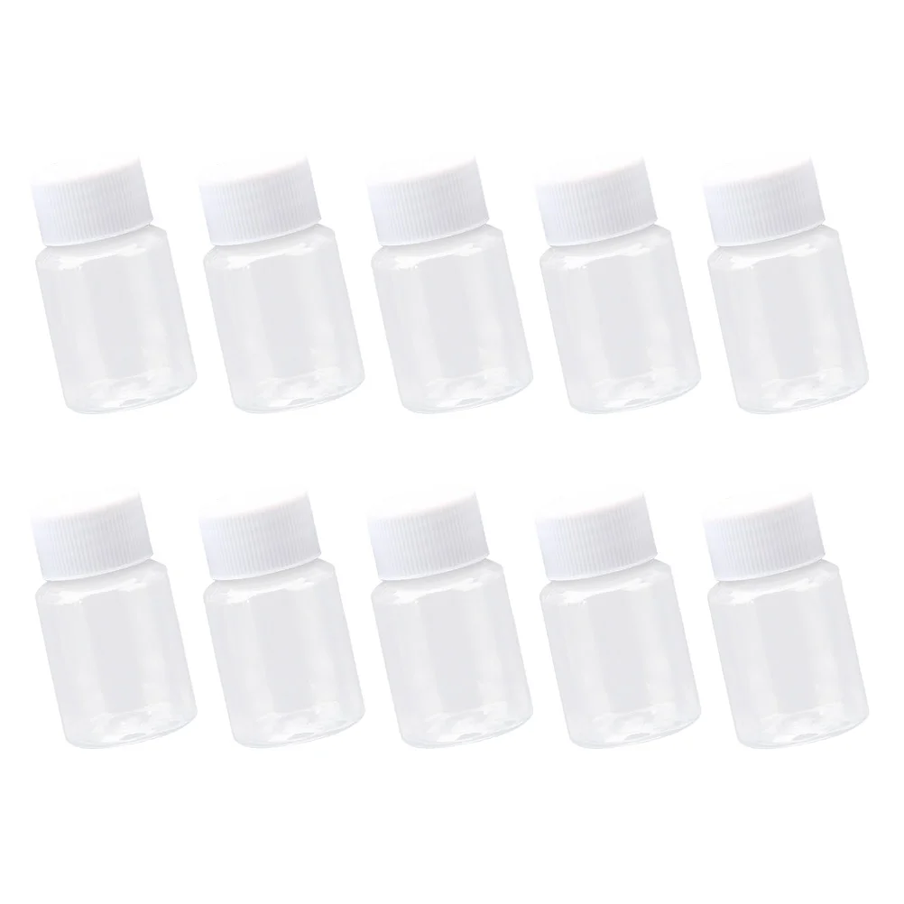 

10 Pcs Plastic Bottles Dispenser Empty Solid Transparent Container Travel Liquid Containers Skrtlwkdrkq