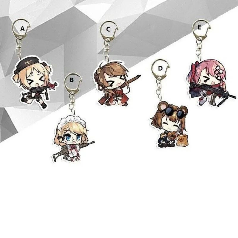 

Girls' Frontline Keychain Keyring Strap Figure Acrylic 6cm G36 MP40 Anime Game