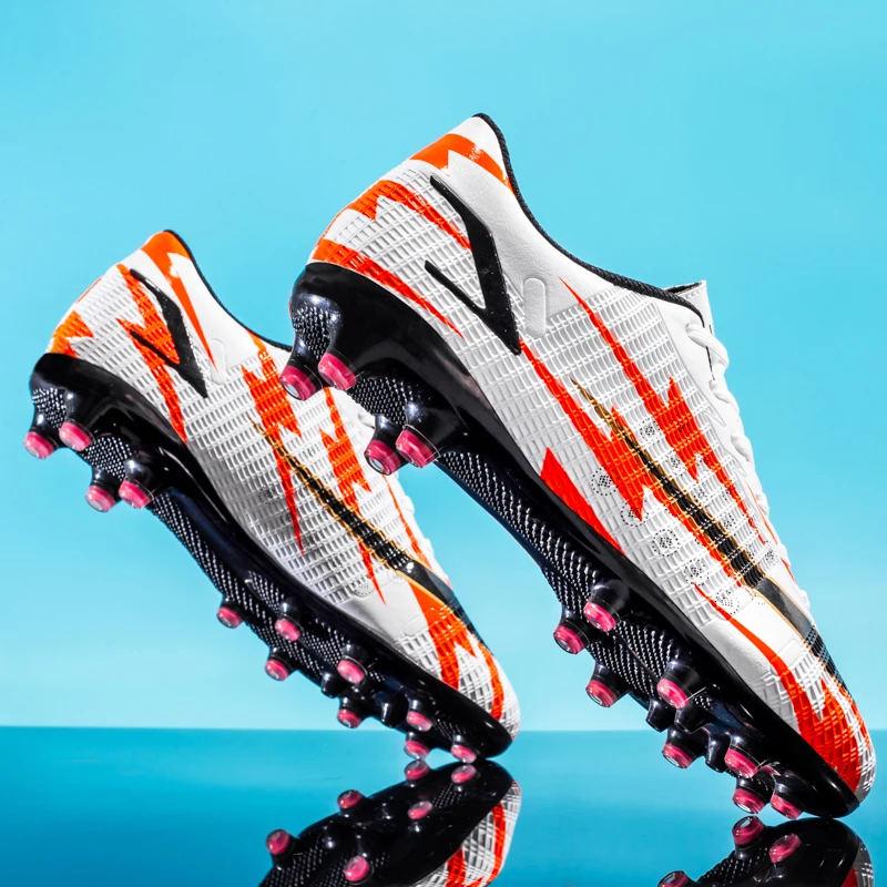 Youth Professional Training Long Spike Soccer Shoes Student Broken Spike Soccer Shoes Children Adult Training Shoes 31-45#