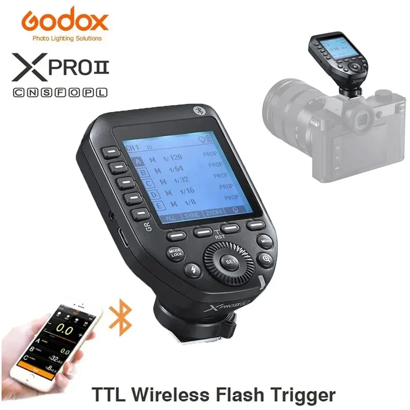 Godox XPROII Триггер вспышки XPROII-C XPROII-N XPROII-S XPROII-F TTL 1/8000s HSS ЖК-экран для камеры Canon Nikon Sony