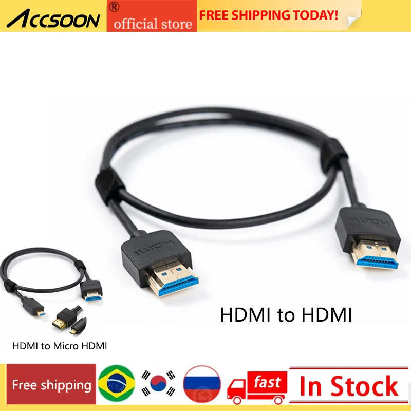

Accsoon Camera Contron Cable HDMI Cable XC-HD-P5 Length 25 CM For Photo Studio