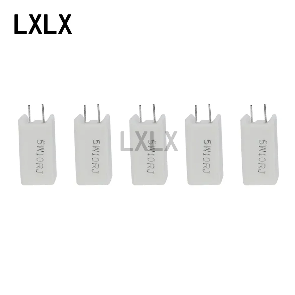 

10PCS 5W Ceramic Vertical Cement Resistor 0.1~6.8K Ohm 5% 0.15R 0.22R 0.25R 0.39R 0.47R 1R 2R 10RJ 100R 150R 1K Ohm 5W