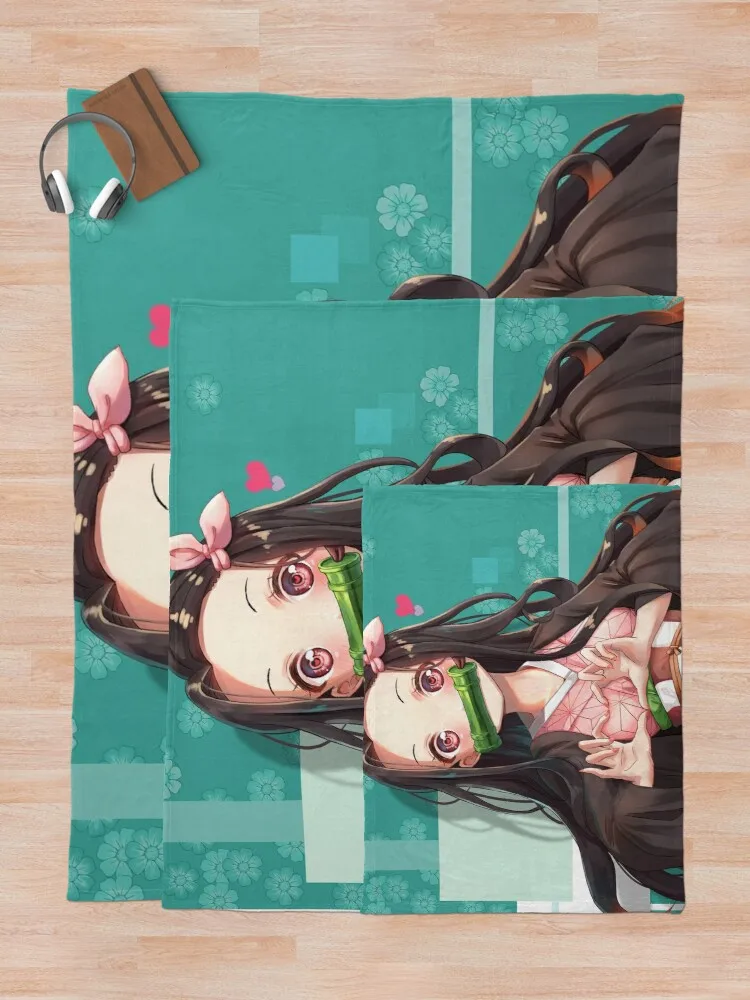 Незуко камадо рассекающий демонов киметасу no Yaiba Nezuko Kamado. Одеяло из жаккарда