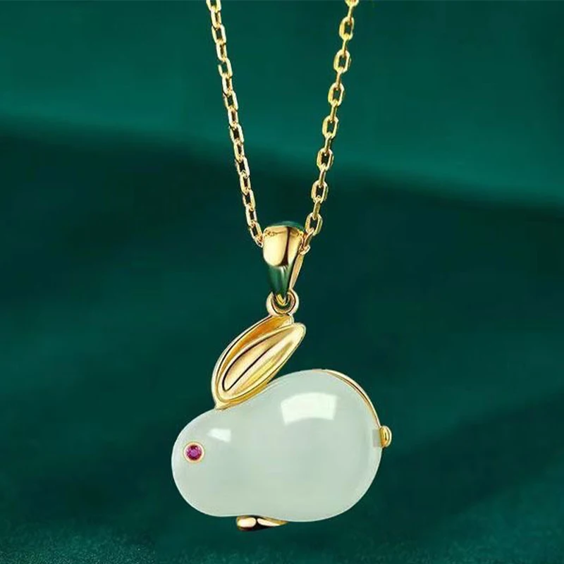 

Rabbit Necklace Pendant Animal Cute Little Bunny Gift Friends Metal Accessories Cartoon Accessories Jewelry Fashion Wholesale