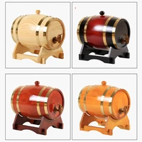 wooden wine barrel oak beer brewing equipment mini keg home brew beer keg tap dispenser for rum pot whisky wine 1 53l