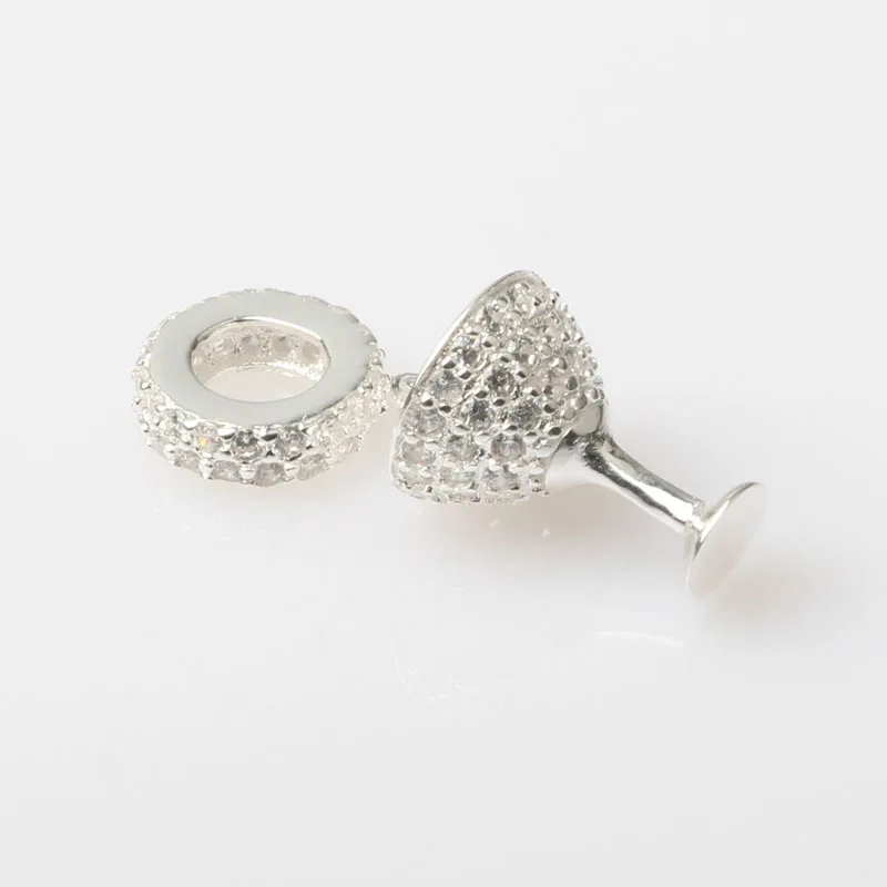 

Женский браслет с подвеской-бусиной, из серебра 925 пробы