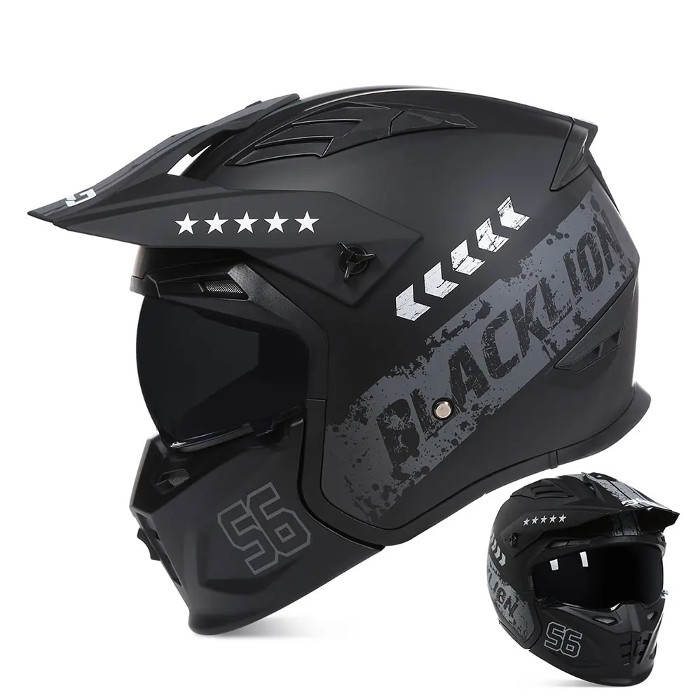 

Шлемы с открытым лицом для езды по бездорожью, модульный гоночный шлем, в горошек, для мотоцикла, мотокросса, мотоцикла, кроссового велосипеда