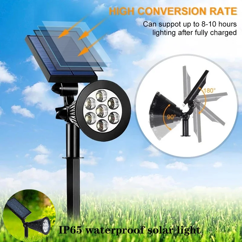 

Outdoor Solar Concentrating Lawn Solar Lights Walkway IP65 Waterproof Garden Yard Landscape Decoration Solar Lights