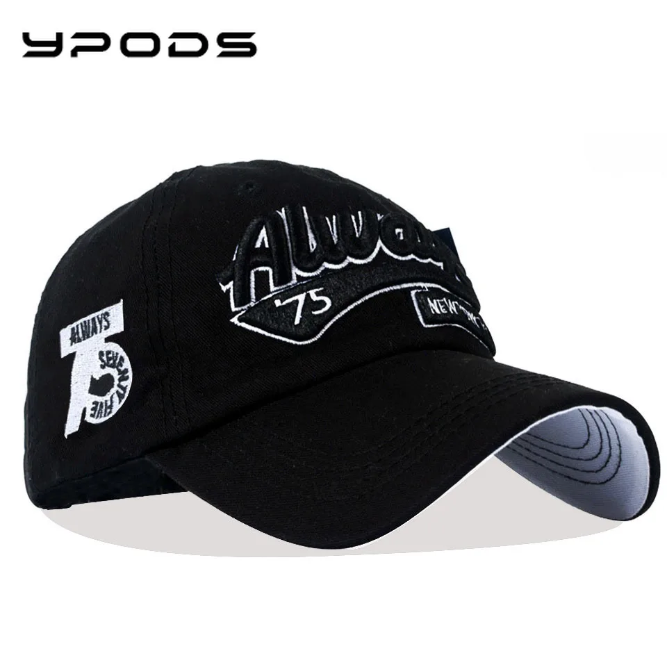 

Cotton baseball cap letter embroidery always75 3D three-dimensional embroidery cap