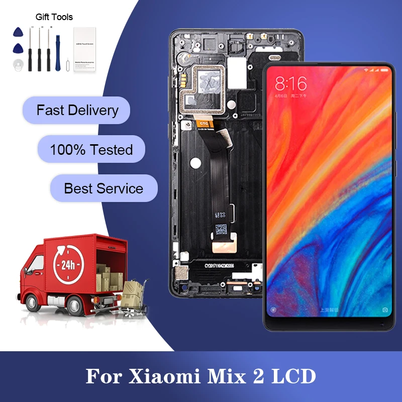 

5.99 Inch MI MIX 2 Display For Xiaomi Mix 2 Lcd Touch Panel Screen Digitizer Assembly Repair Parts Free Ship Wholesale