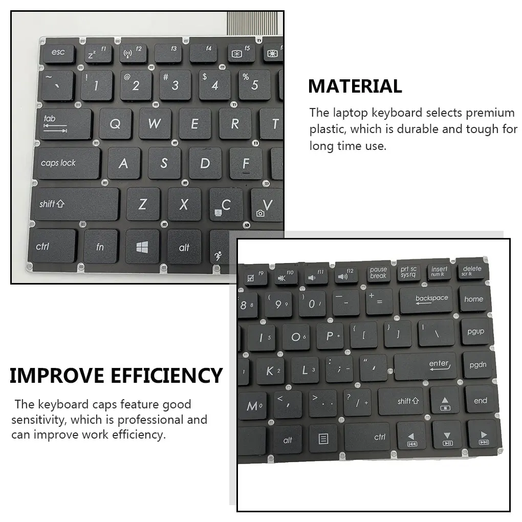 

Keyboard Dust-proof Key Board Laptop Keypads Replacement for ASUS K46