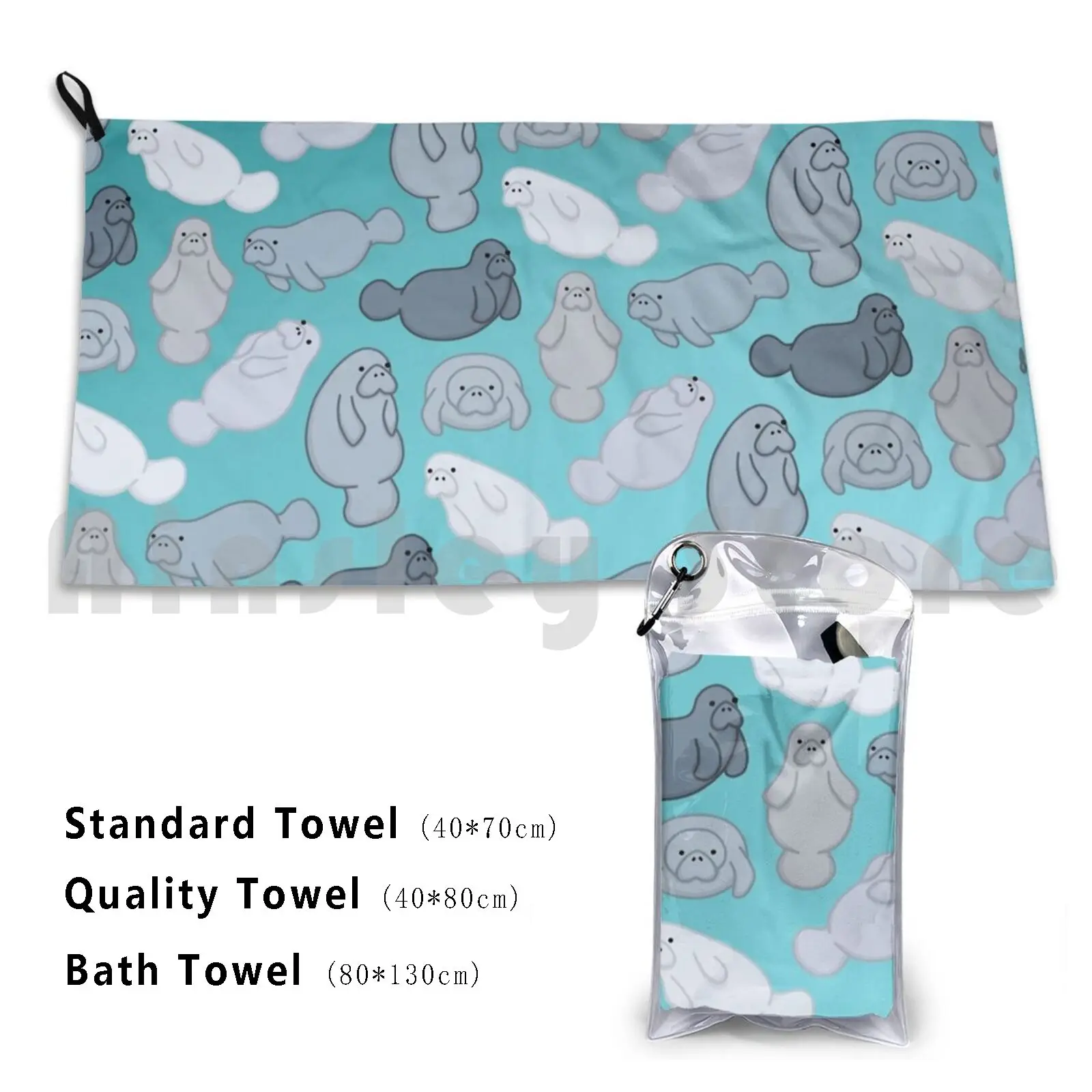 Bath Towel Manatee Ocean Animal Animals Manatees Fish Sea Life Nature Dugong Dugongs