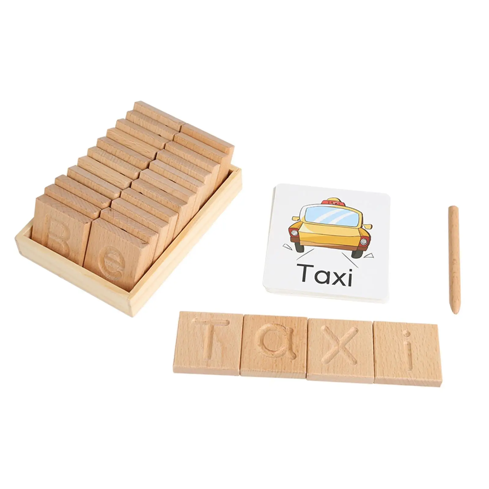 

Wooden Tracing Board B with 18 Cards Educational Development Toy Locks for Preschool
