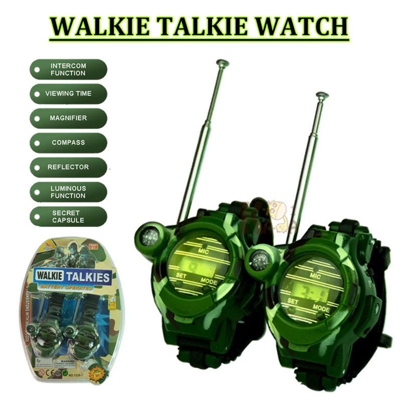 

7 In 1 Multi-functional Outdoor Portable Walkie-talkie Watch Compass Children's Wireless Interactive Intercom Toys Travel Safety