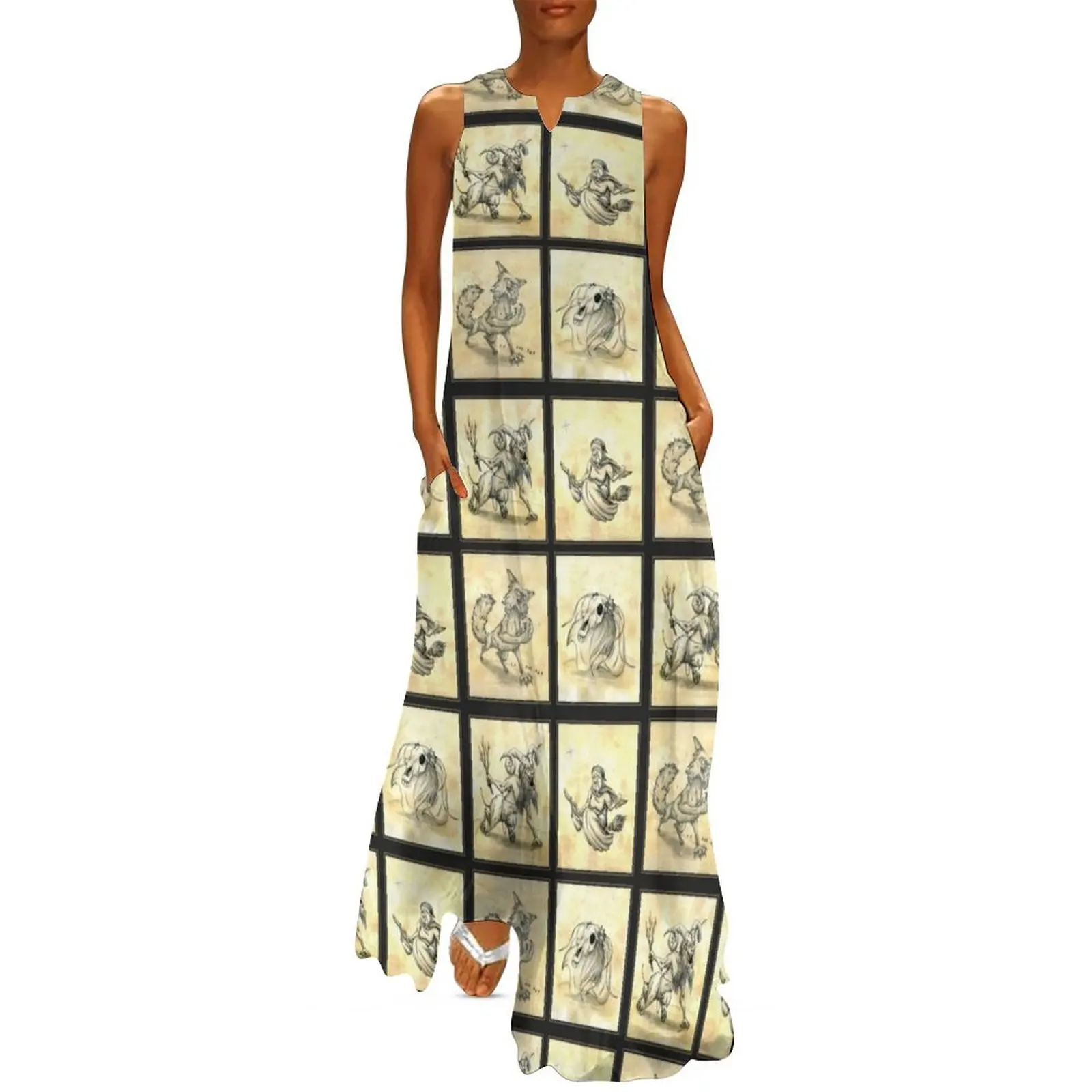 Creepy Holiday Set - Folktale Истории Длинное платье женская одежда летние платья вечернее