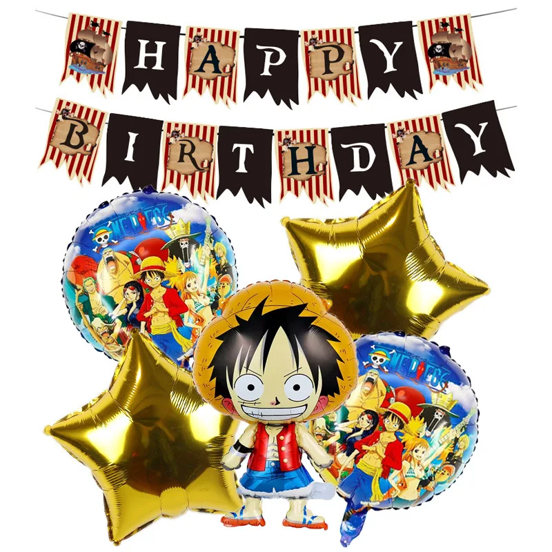 One Piece Birthday Balloons Set Balloon Suit Luffy Foil Ballon