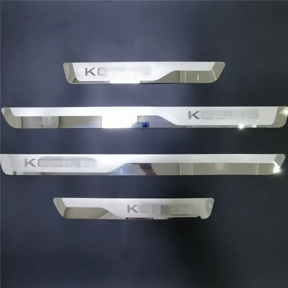 

Car Styling Door Sill Strip Sticker For Skoda KAROQ 2017 2018-2021 Stainless Steel Scuff Plate Threshold Pedal Cover Accessories