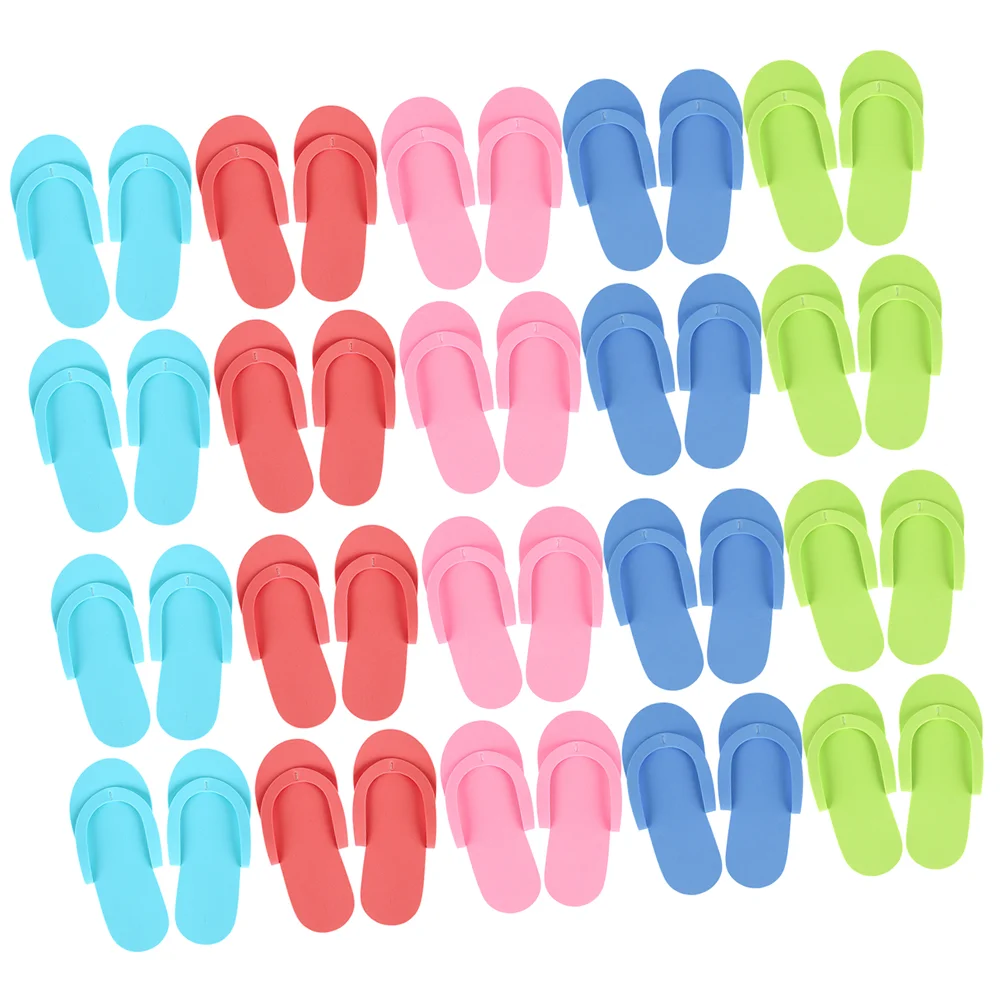 

24 Pairs Mens Slippers Pedicure Salon Thin Section Disposable Travel Flip-flops Man