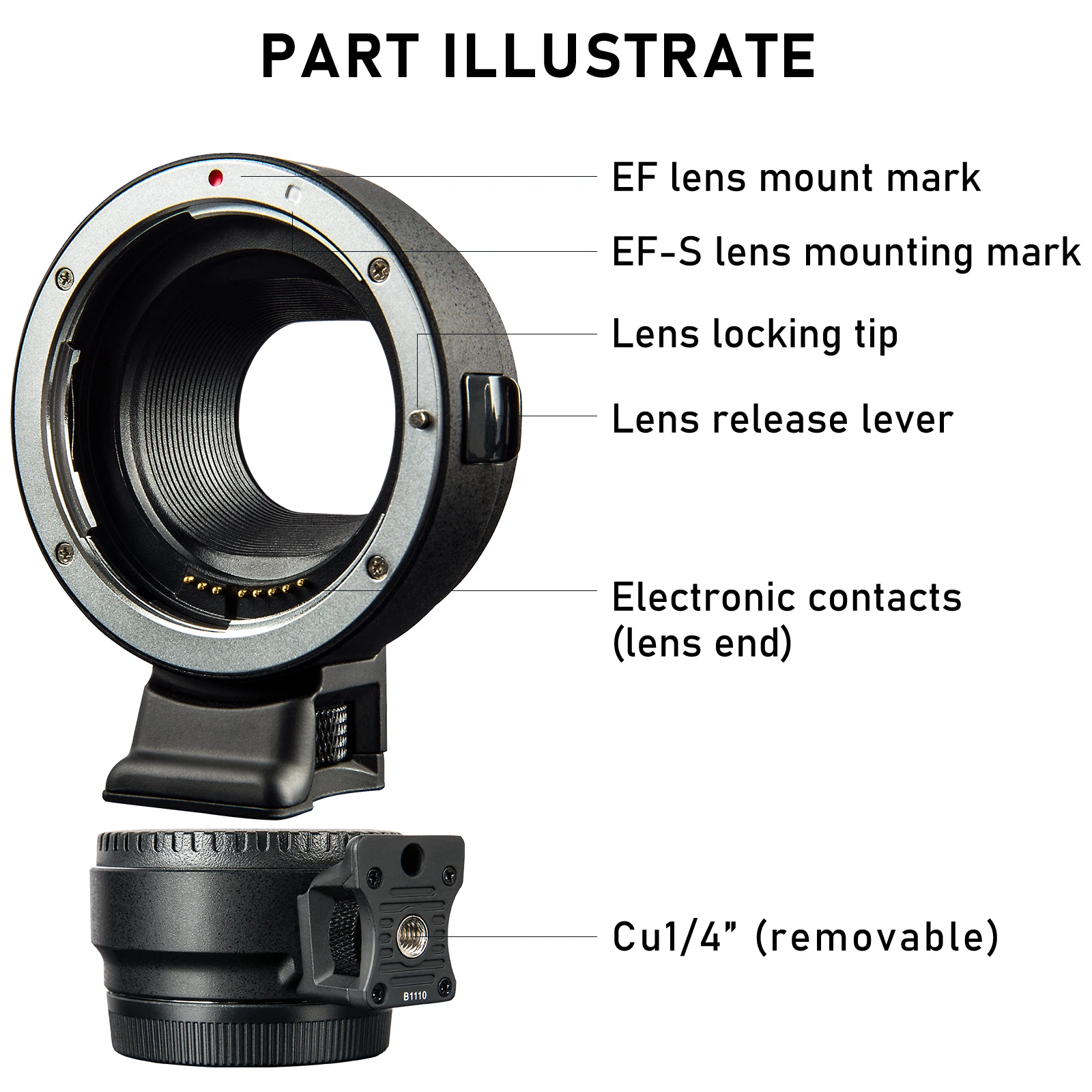 Адаптер Viltrox для установки на объектив с автоматической фокусировкой Canon |