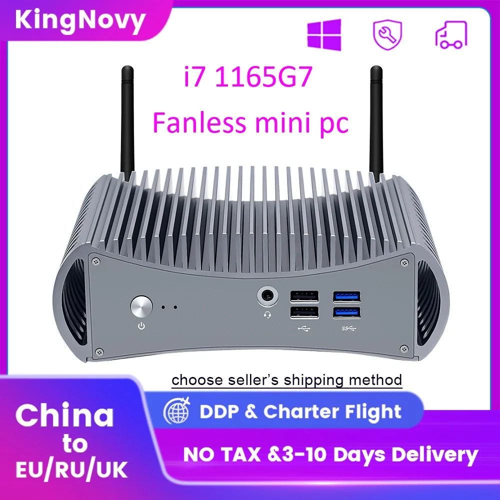 

Intel 11th Gen Fanless Mini PC i7 1165G7 i5 1135G7 FU01 Gaming Desktop Computer Iris Xe Graphic 3x4K@60GHZ NVME SSD Thundbolt 4