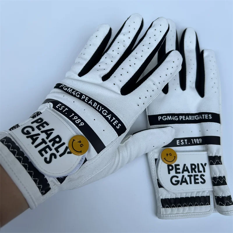 

2022 New PG Golf Ladies Gloves Smiley Breathable Hand Gloves GOLF Sports Non-slip Sunscreen Wear-Resistant Fashion Gloves