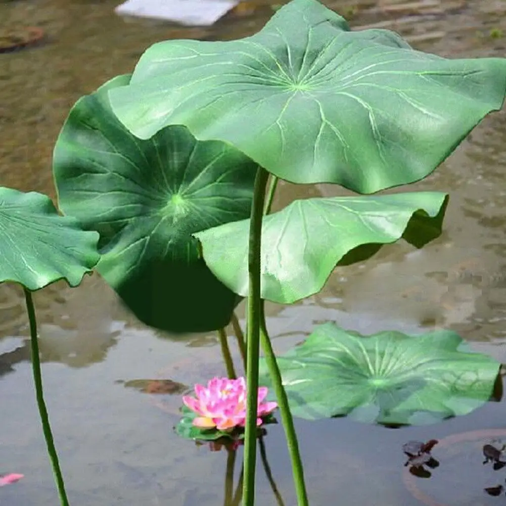 

Lily Pads Pond Artificial Leavesfloating Ponds Decor Aquarium Tank Foliage Plantsfish Artificial Leaf Ornament Water Decor H3M4