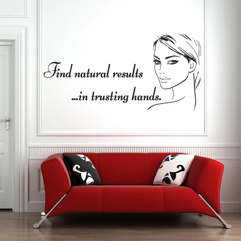 

Beauty Salon Wall Sticker Spa Salon Decal Woman Face Facials Mural Skincare Stickers Beautiful Women Girls Bedroom Decoration