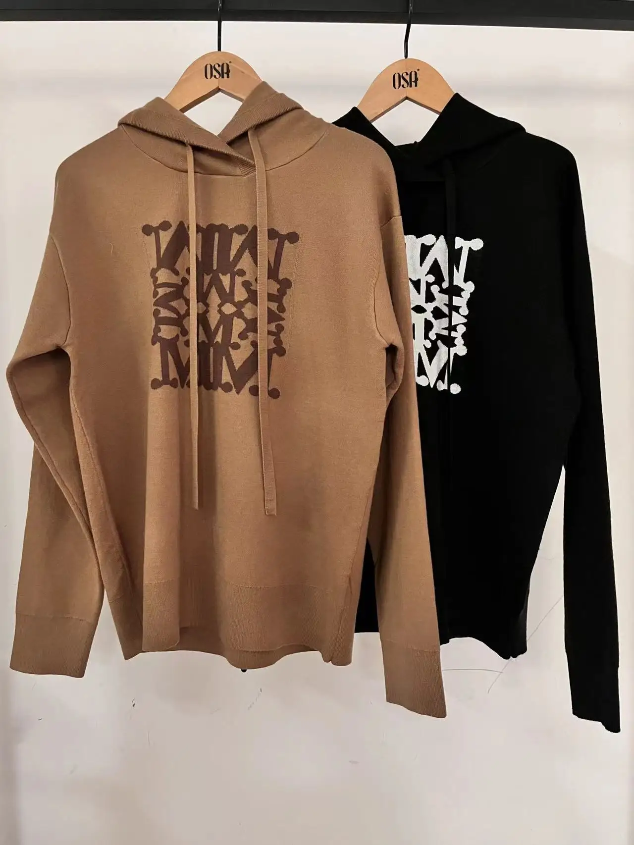 Women Hoodies with Drawstring Retro Letter Print Loose Simple Long Sleeve 2022 Early Fall New Female All-Match Hooded Sweatshirt