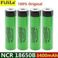 100 new original ncr18650b 3 7v 3400mah 18650 rechargeable lithium battery for panasonic flashlight batteriespointed