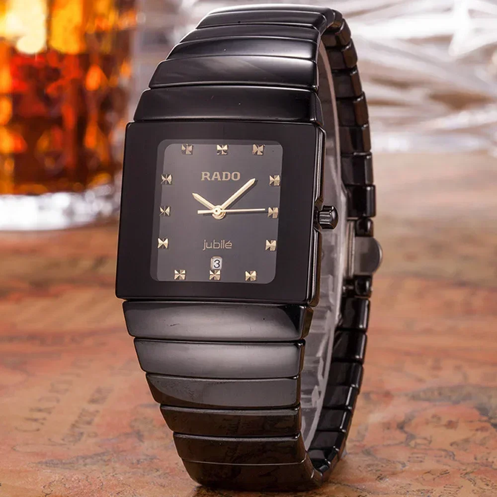 Фото Популярные оригинальные часы Rado в классическом стиле для мужчин и женщин, керамические, с циферблатом 39 мм, модные, простые, высококачественные, спортивные, кварцевые, часы AAA №2