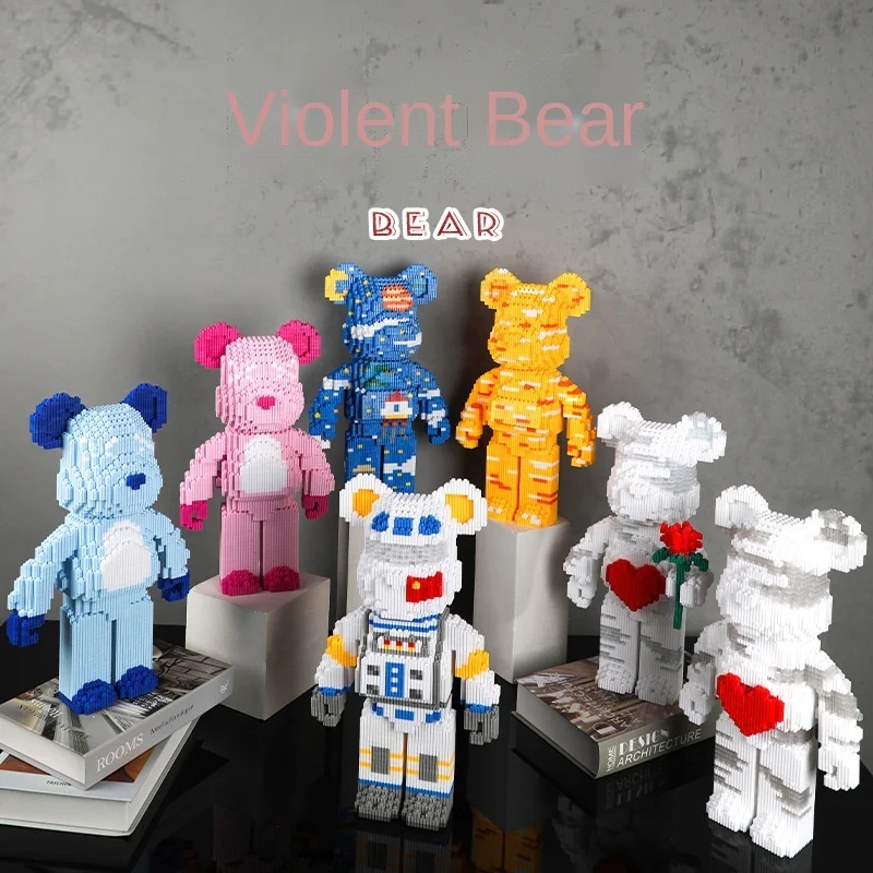 

Series Building Blocks Toy Love Violent Bear Built-in LED Light ABS Plastic