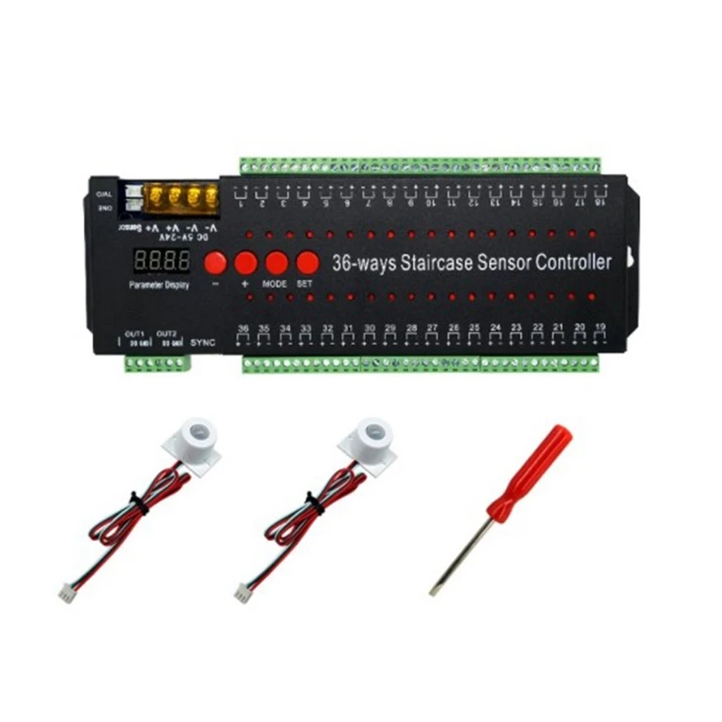 

LED Motion Sensor Stair Light Strip Controller Dimming Indoor Motion 12V Flexible LED Strip Step Staircase Lamp Running