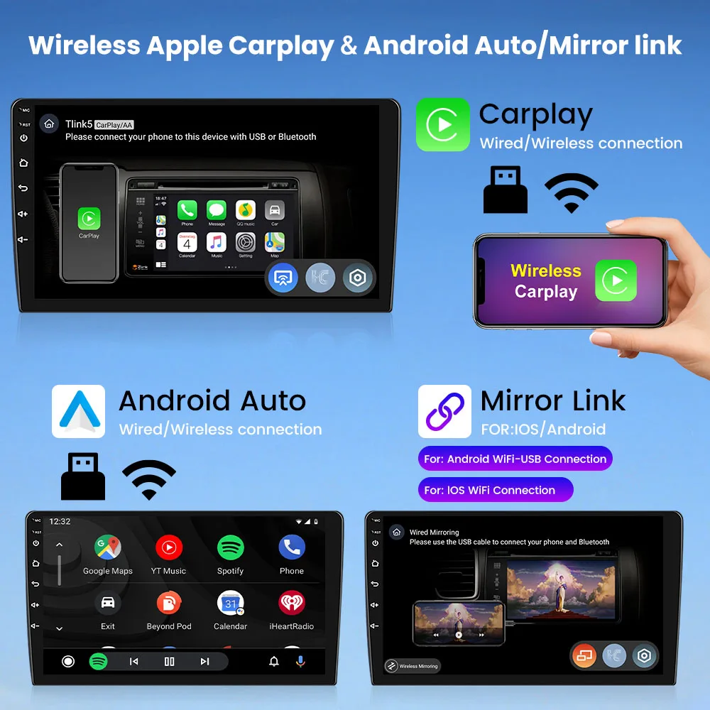 Фото 2Din Android автомобильный радиоприемник для Honda City 2006-2014 мультимедийный видеоплеер GPS-навигация стерео аудио головное устройство Carplay 4G Wi-Fi №3