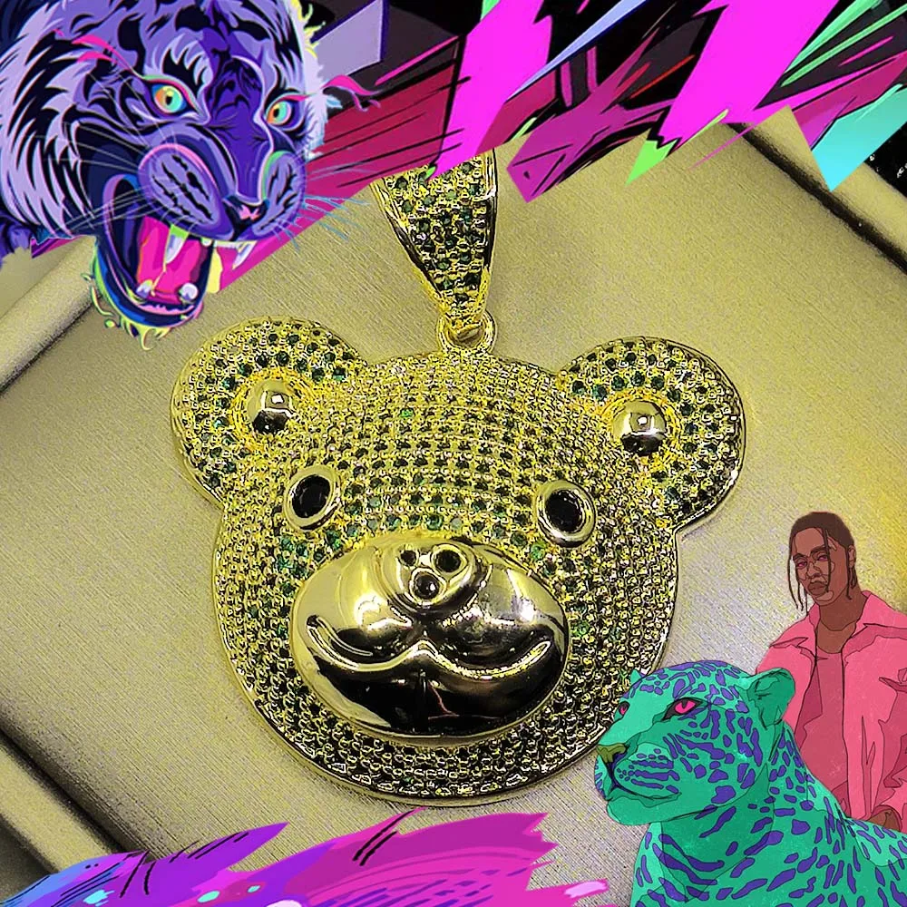 Новое индивидуальное ожерелье в стиле хип-хоп и рэп с подвеской из