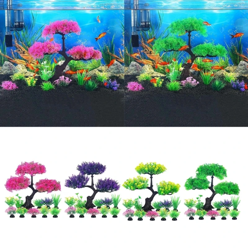 

10 Pcs Green Artificial Leaves for AquaTerrariums Plant Fish Bowl Home Decors