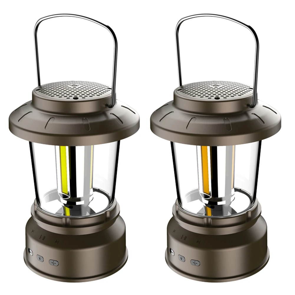 

Retro Kerosene Lamp Outdoor Bluetooth-compatible Speaker Light Tent Camping USB Rechargeable Portable Home Emergency Flashlight