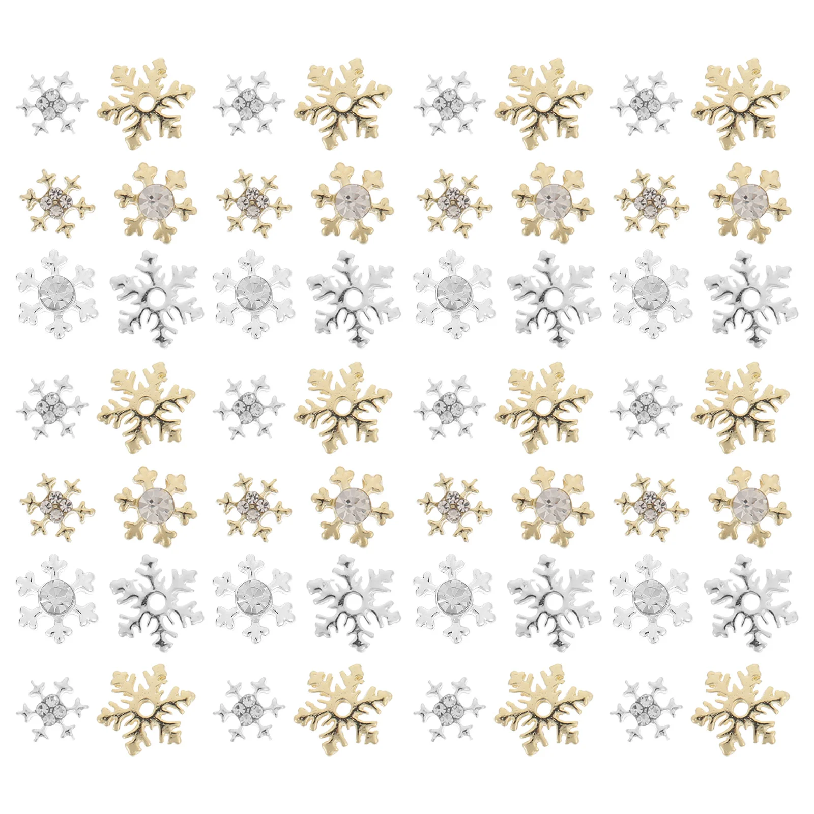 

60 pcs Snowflakes Nail Charms Decorative Nail Charms Glitter Nail Charms for Women