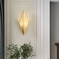 fss nordic modern golden wall lamp for living room background wall lamp aisle staircas bedroom bedside light