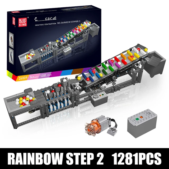 

Creative Expert MOC Rainbow Stepper The Motorized Educational Toys Model Building Blocks Boys Assembly Bricks Kids Gifts