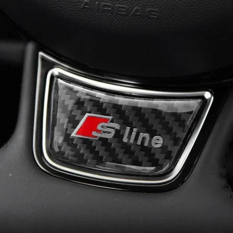 Фото Наклейка на руль для Audi Sline S3 A7 A1 A5 A4 A3 B7 Q7 TT A6 Q5 B8 Q3 80 R8 A8 C7 B5 Q2, аксессуары для стайлинга автомобиля №2